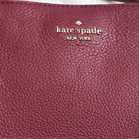 Kate Spade ♠️ JACKSON MEDIUM TRIPLE COMPARTMENT SATCHEL & MATCHING WALLET berry - Picture 14 of 15